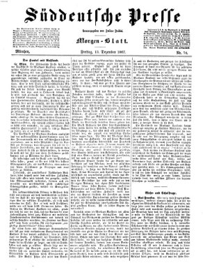 Süddeutsche Presse Freitag 13. Dezember 1867