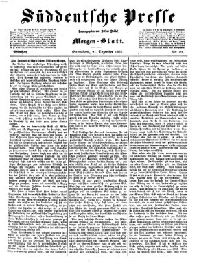 Süddeutsche Presse Samstag 21. Dezember 1867