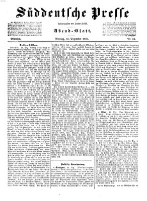 Süddeutsche Presse Montag 23. Dezember 1867