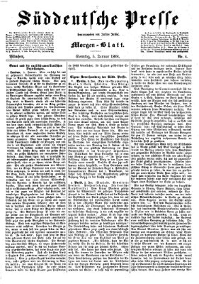 Süddeutsche Presse Sonntag 5. Januar 1868