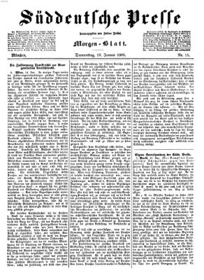 Süddeutsche Presse Donnerstag 16. Januar 1868