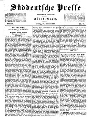 Süddeutsche Presse Montag 20. Januar 1868