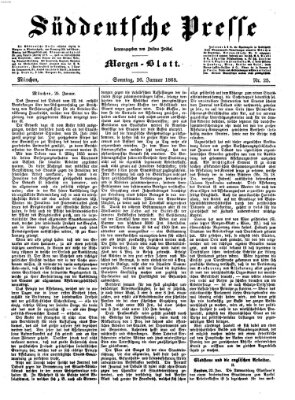 Süddeutsche Presse Sonntag 26. Januar 1868