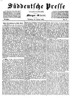 Süddeutsche Presse Dienstag 28. Januar 1868