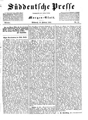 Süddeutsche Presse Mittwoch 26. Februar 1868