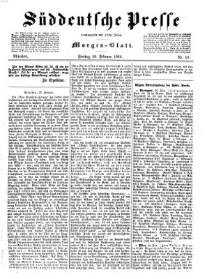 Süddeutsche Presse Freitag 28. Februar 1868