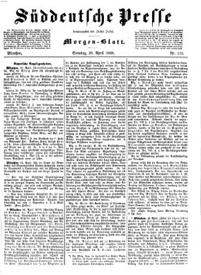 Süddeutsche Presse Sonntag 26. April 1868