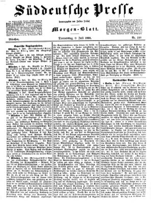 Süddeutsche Presse Donnerstag 9. Juli 1868