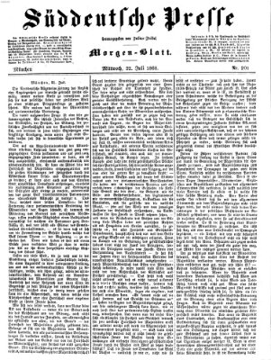 Süddeutsche Presse Mittwoch 22. Juli 1868