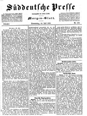 Süddeutsche Presse Donnerstag 30. Juli 1868