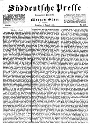 Süddeutsche Presse Sonntag 2. August 1868