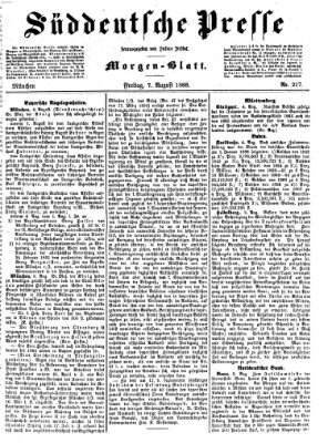 Süddeutsche Presse Freitag 7. August 1868