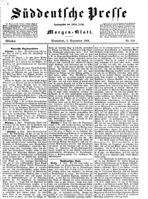 Süddeutsche Presse Samstag 5. September 1868