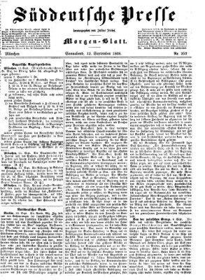 Süddeutsche Presse Samstag 12. September 1868