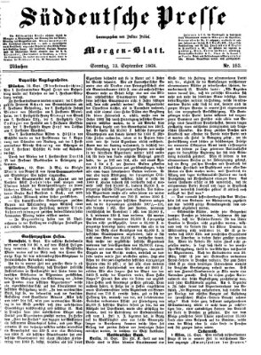 Süddeutsche Presse Sonntag 13. September 1868