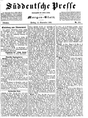 Süddeutsche Presse Freitag 18. September 1868