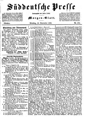 Süddeutsche Presse Dienstag 22. September 1868