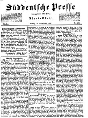 Süddeutsche Presse Montag 28. September 1868