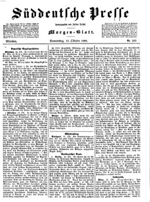 Süddeutsche Presse Donnerstag 15. Oktober 1868