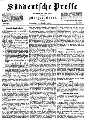 Süddeutsche Presse Samstag 17. Oktober 1868