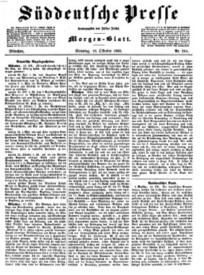 Süddeutsche Presse Sonntag 18. Oktober 1868