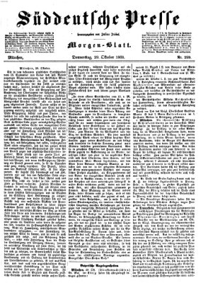 Süddeutsche Presse Donnerstag 29. Oktober 1868