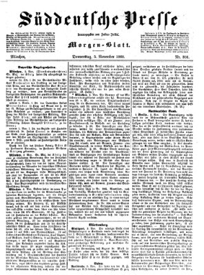 Süddeutsche Presse Donnerstag 5. November 1868