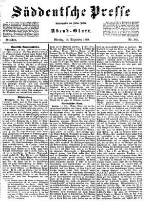 Süddeutsche Presse Montag 14. Dezember 1868