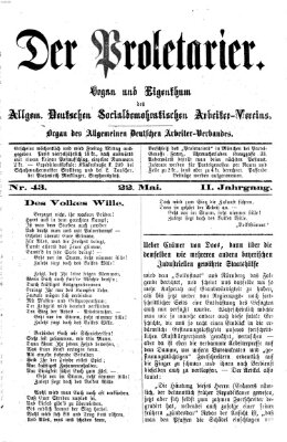 Der Proletarier Sonntag 22. Mai 1870