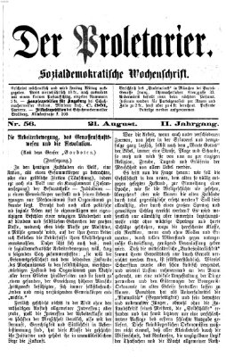 Der Proletarier Sonntag 21. August 1870