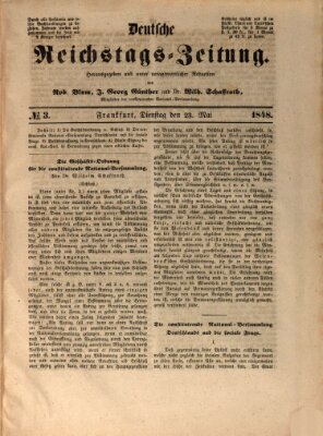 Deutsche Reichstags-Zeitung Dienstag 23. Mai 1848