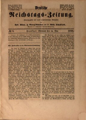 Deutsche Reichstags-Zeitung Mittwoch 24. Mai 1848