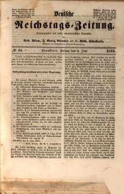 Deutsche Reichstags-Zeitung Freitag 9. Juni 1848