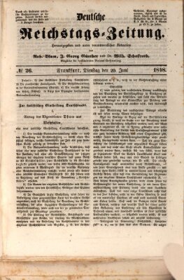 Deutsche Reichstags-Zeitung Dienstag 20. Juni 1848