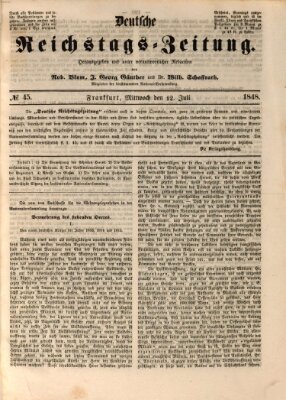 Deutsche Reichstags-Zeitung Mittwoch 12. Juli 1848