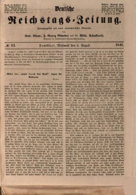 Deutsche Reichstags-Zeitung Mittwoch 2. August 1848