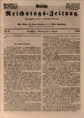 Deutsche Reichstags-Zeitung Sonntag 6. August 1848