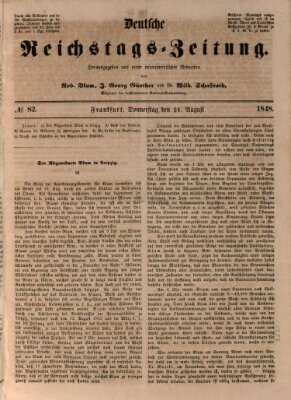 Deutsche Reichstags-Zeitung Donnerstag 24. August 1848