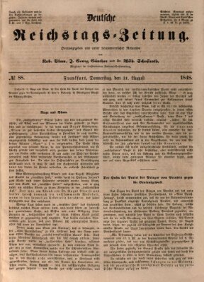 Deutsche Reichstags-Zeitung Donnerstag 31. August 1848