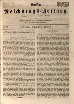 Deutsche Reichstags-Zeitung Freitag 8. September 1848