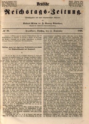 Deutsche Reichstags-Zeitung Dienstag 12. September 1848