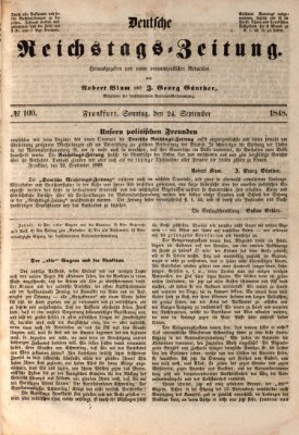 Deutsche Reichstags-Zeitung Sonntag 24. September 1848