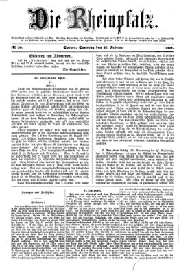 Die Rheinpfalz Samstag 27. Februar 1869