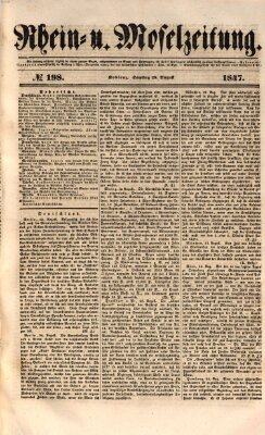 Rhein- und Mosel-Zeitung Samstag 28. August 1847