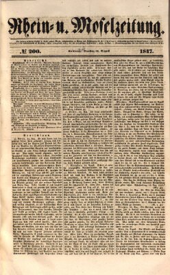 Rhein- und Mosel-Zeitung Dienstag 31. August 1847