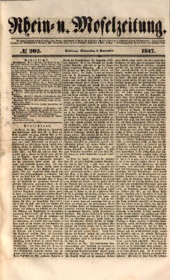 Rhein- und Mosel-Zeitung Donnerstag 2. September 1847