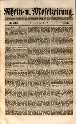 Rhein- und Mosel-Zeitung Freitag 3. September 1847