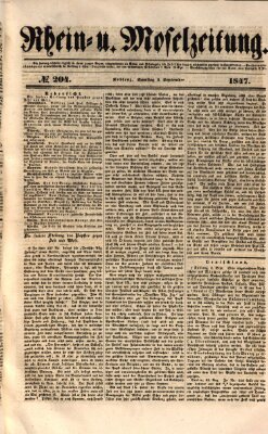 Rhein- und Mosel-Zeitung Samstag 4. September 1847