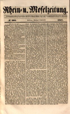 Rhein- und Mosel-Zeitung Sonntag 5. September 1847