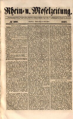 Rhein- und Mosel-Zeitung Donnerstag 9. September 1847